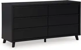 B1013-231 Signature Deisgn By Ashley Danziar 6 Drawer Dresser Safety Stop For Bedroom Black