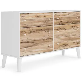 Signature Design By Ashley 744110769241 Piperton White/brown 6 Drawer 59 Inch Dresser