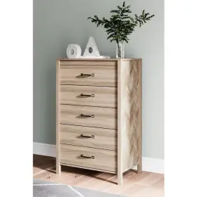 Signature Design By Ashley 744759944412 Battelle Beige 5 Drawers 32 Inch Chest Of Signature Design By Ashley 744759944412 Battelle Beige 5 Drawers 32 Inch Chest Of