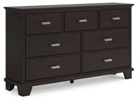 B441-31 Signature Design By Ashley Covetown Contemporary 7 Drawer Dresser With Safety Stop For Bedroom Dark Brown