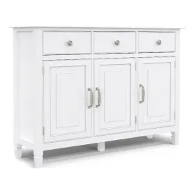 Axccon47w-wh Simpli Home Connaught Solid Wood 51 Inch Wide Traditional Entryway Storage Cabinet In White