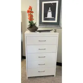 Slide Logic 711181456936 5-drawer White 30.8 Inch Wide Chest Of Drawers