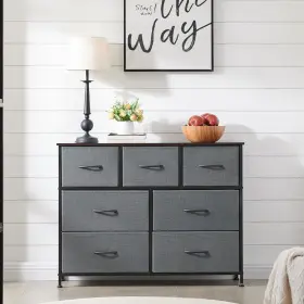 Somdot 674862717163 Dresser 7-drawer Fabric Storage Tower For Bedroom Nursery Entryway #2