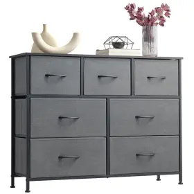 Somdot 674862717163 Dresser 7-drawer Fabric Storage Tower For Bedroom Nursery Entryway