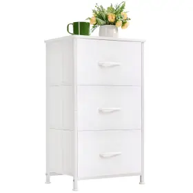 Somdot 730635567301 Small Dresser For Bedroom With 3 Drawers Nightstand Storage Chest Of