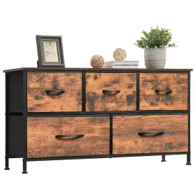 Somdot 786661320052 Dresser For Bedroom With 5 Drawers Wide Storage Organizer Chest Of W