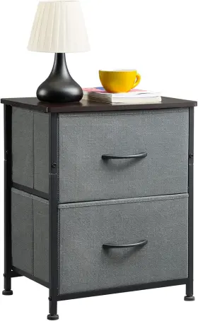 B07y9h9hdx Somdot Nightstand With 2 Drawers Bedside Table Small Dresser Removable Fab