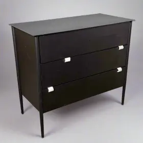 Sr-drs-52583-q-01 Sonder Flash Dresser 3 Drawer Tall 34 Inch L X 17 W 30 H Black