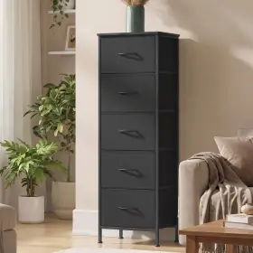Songmics Home Ulgs315b01ssh 5 Drawer Dresser For Bedroom Fabric Chest Of Drawers Closet Organizers And