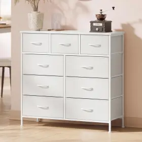 Songmics Home Ulgs324w01ssh 9 Drawer Dresser For Bedroom Fabric Chest Of Drawers Closet Organizers And