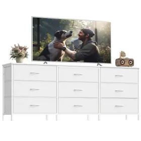 Songmics Ulgs233wh02s Bellah Collection Dresser For Bedroom Tv Stand Tvs Up To 70 Inch