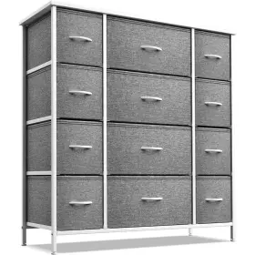 Drw-12d-wh Sorbus Chest Fabric Bin Drawers 48.75 Inch H X 46.5 W 11.75 D 12-drawer White