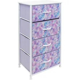 Drw-4d-tid3 Sorbus 4 Drawer Tie-dye Dresser Nightstand Blue Pink Purple Nursery Storage New