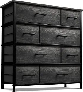 Drw-8d-rublk Sorbus Dresser For Bedroom 8 Drawers Tall Chest Storage Tower Unit Closet Gray