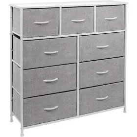 Drw-9d-wh Sorbus 39.5 Inch L X 11.5 W H 9-drawer White Dresser With Steel Frame Top