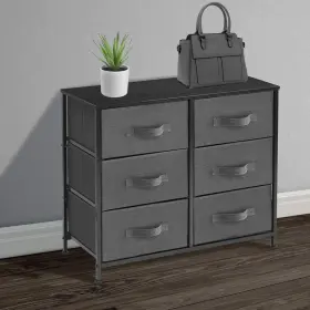 Drw-cu6-blk Sorbus Dresser 31.5 Inch W X 24.62 H Steel Frame Wood Top 6-drawer Pull Fabric Bins #3