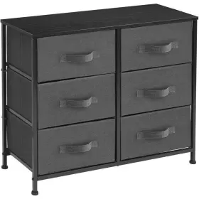 Drw-cu6-blk Sorbus Dresser 31.5 Inch W X 24.62 H Steel Frame Wood Top 6-drawer Pull Fabric Bins