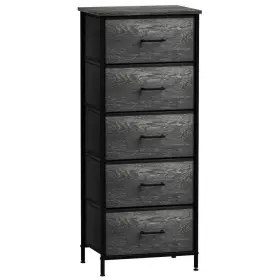 Drw-tl5-rublk Sorbus 5-drawer Black Dresser Steel Frame Wood Top Easy Pull Fabric Bins Durable #2