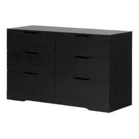 11291 South Shore Dresser 31.25 Inch H X 51.25 W Particle Board 6-drawer In Black Oak