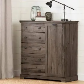 12763 South Shore Chest Of Drawers 48.75 Inch H X 47 In W With 5 Fall Oak #3