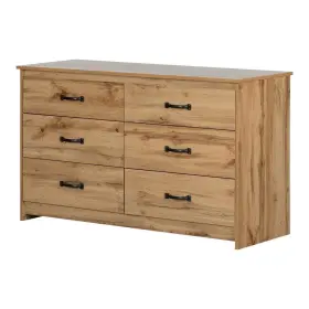 13122 South Shore Tassio 6-drawer Nordik Oak Dresser 31.25 In X 52 19