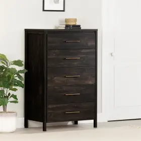 13558 South Shore Gravity 5-drawer Chest Rubbed Black #2