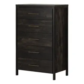 13558 South Shore Gravity 5-drawer Chest Rubbed Black