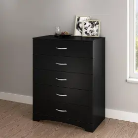 3107035 South Shore Chest Of Drawers 42.5 Inch X 33 19 Particle Board 5-drawers Black #2