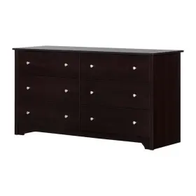 3119010 South Shore Vito 6 Drawer Dresser In Chocolate 3119010 South Shore Vito 6 Drawer Dresser In Chocolate