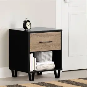 83223861 South Shore Arlen 1 Drawer Kidsft Nightstand Weathered Oak/matte Black - 83223861 South Shore Arlen 1 Drawer Kidsft Nightstand Weathered Oak/matte Black -