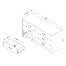 9007010 South Shore Dresser 59.25 Inch W X 31.25 H 6-drawer Modern Design In Pure White #3
