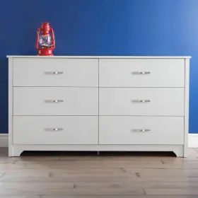 9007010 South Shore Dresser 59.25 Inch W X 31.25 H 6-drawer Modern Design In Pure White