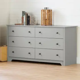 9021010 South Shore Dresser 6-drawer 59.25 Inch W X 19.5 D 31.25 H Soft Gray Particle Board #2