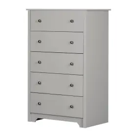 9021035 South Shore Chest Of Drawers 31.25 Inch 5-large Drawer Particle Board Soft Gray