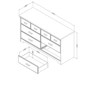 9041010 South Shore Versa Traditional 6-drawer With Gray Finish And Metal Handles #3