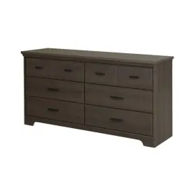 9041010 South Shore Versa Traditional 6-drawer With Gray Finish And Metal Handles