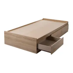 9067212 South Shore Modern Platform Bed Fynn Transitional Neutral Rustic Oak Twin-size #2