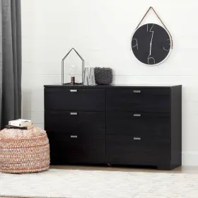 10258 South Shore Furniture Dresser 31.5 Inch H X 51.25 W Particle Board 6-drawer In Black Onyx