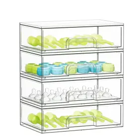 71npsn-07k4-4l Spaceaid Bottle Storage Organizer Baby - Acrylic Bottles Station Container Stackable