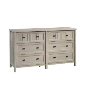 Bo3340151wht Starlight Canyon Home Beige 6-drawer Bedroom Dresser With Wide Storage And Durable Engineered Wood