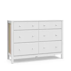 03686-071 Storkcraft Horizon 6 Drawer Dresser White With Driftwood Greenguard Gold