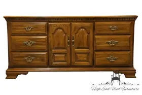 9465-1570 Sumter Cabinet Solid Walnut Early American Style 70 Inch Triple Door Dresser 9465