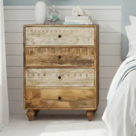 Sf803 Sundara Furnishings Handcrafted 4 Drawer Dresser 33.5 Inch Tall 25 Wide 19 Deep Fully Assembled