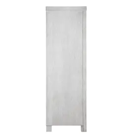 Ag-638-681n Sunset Trading Dover 5 Drawer 58 Inch H Bedroom Storage Chest Cerused White Oak Wood #3