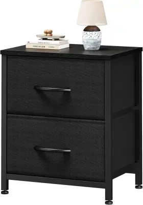 Sweetcrispy 705353092329 Nightstand Small Dresser With 2 Fabric Drawers Side Bedroom End Tabl