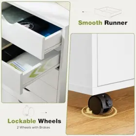 Sweetcrispy 708436644309 7 Drawer Chest Storage Cabinets Dressers Wood Dresser Cabinet With Wheels Mobile #3