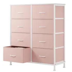 Sweetcrispy 715569374515 Gabeteros Con 8 Cajones De Tela Rosa Para Dormitorio Tv Ropa La Sala Ni As