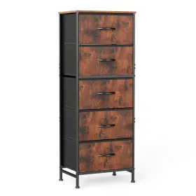Sweetcrispy Cab-5hbc-48in-rust Gabeteros Con 5 Cajones De Tela Mueble Para Dormitorios Habitacion Sala Cuarto