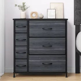 Taus 197839038455 7 Drawers Dresser Fabric Storage Closet Tower Organizer Chest Of Black