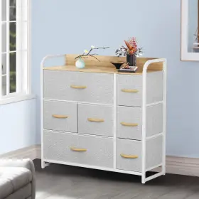 Taus 197839396883 Sureaity Dresser With 7 Drawers Fabric Chest Of Storage Tower Organizer
